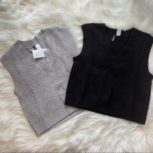 SET OF 2! NWT H&M Ribbed Sweater Vests